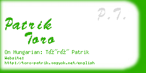 patrik toro business card